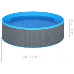 Πισίνα Υπέργεια 350 x 90 εκ. Γκρι - Pakobazaar
