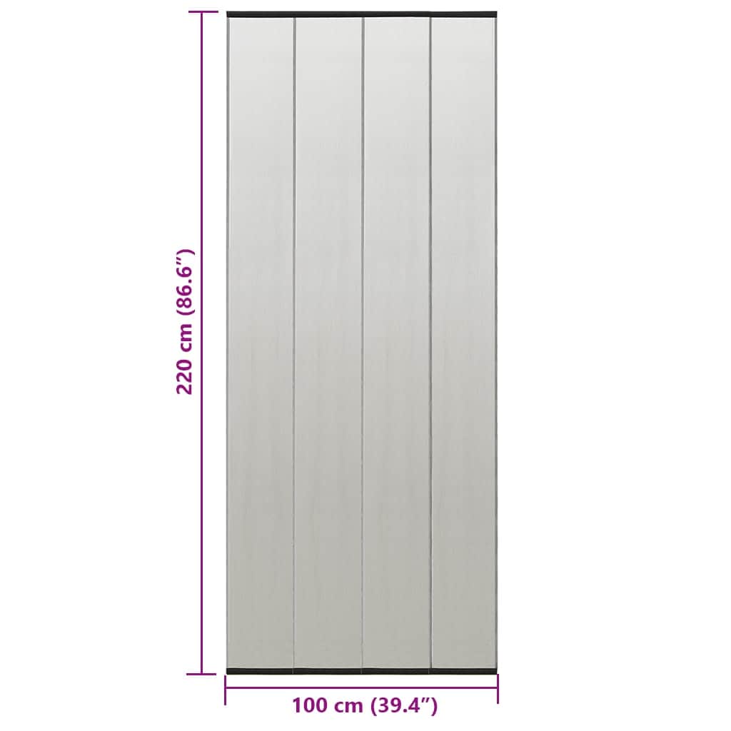 Σήτα Πόρτας Κουρτίνα Μαύρη 100x220 εκ. από Πολυεστέρα - PAKOBAZAAR