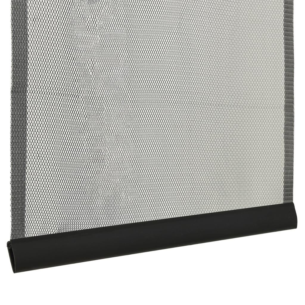 Σήτα Πόρτας Κουρτίνα 5 Τεμαχίων Μαύρη 120 x 240 εκ. - Pakobazaar