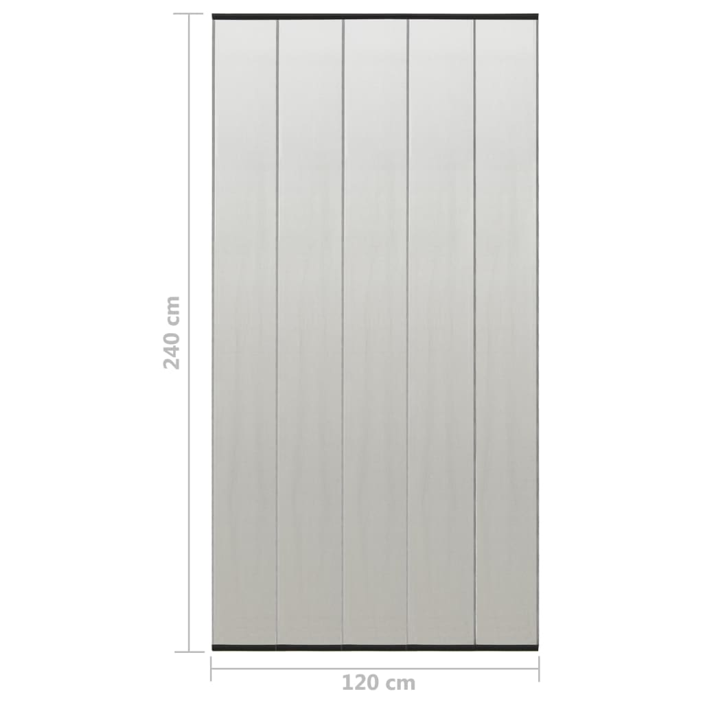 Σήτα Πόρτας Κουρτίνα 5 Τεμαχίων Μαύρη 120 x 240 εκ. - Pakobazaar