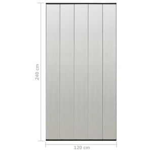Σήτα Πόρτας Κουρτίνα 5 Τεμαχίων Μαύρη 120 x 240 εκ. - Pakobazaar