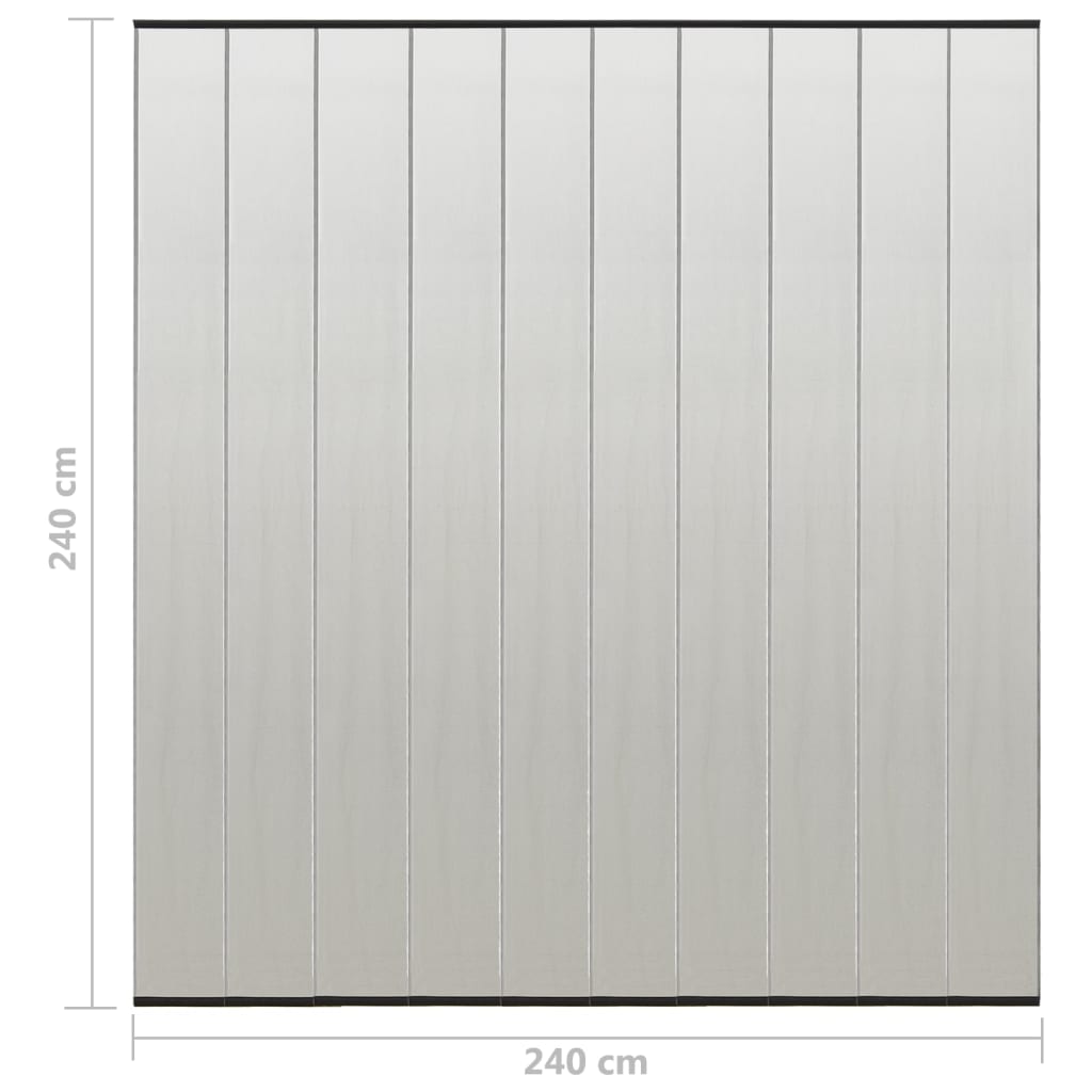 Σήτα Πόρτας Κουρτίνα 10 Τεμαχίων Μαύρη 240 x 240 εκ. - PAKOBAZAAR