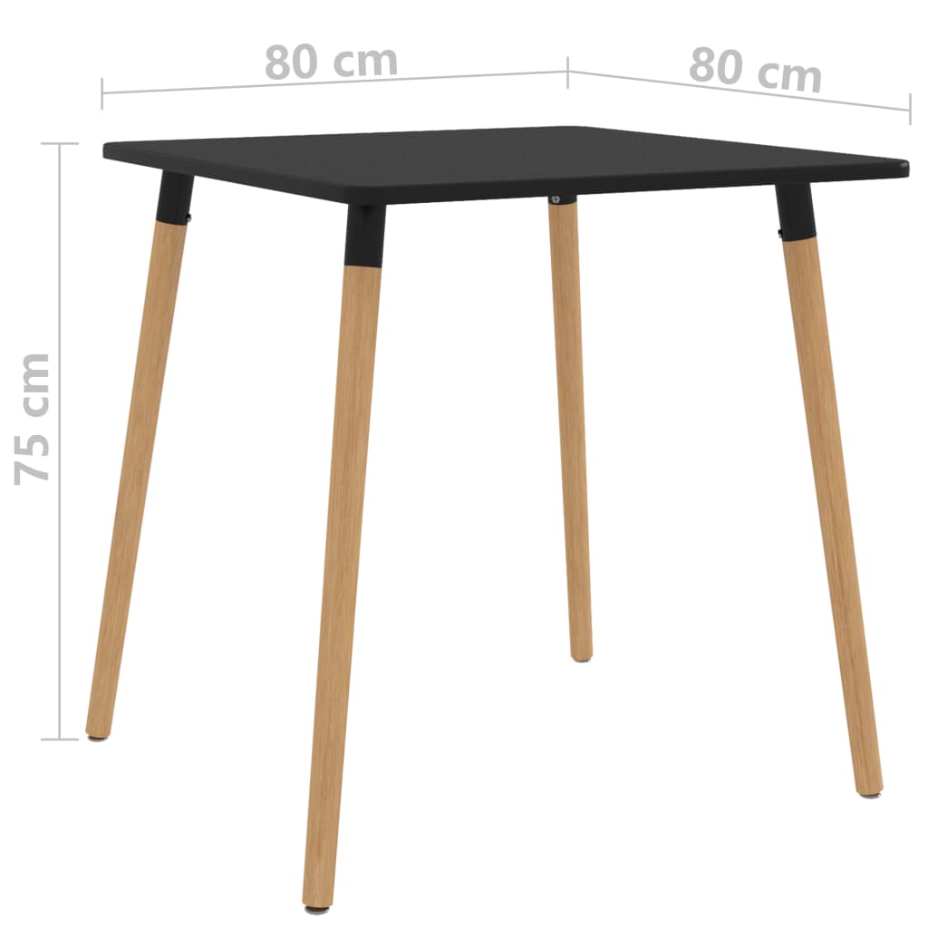 Σετ Τραπεζαρίας 3 Τεμαχίων Μαύρο / Κίτρινο