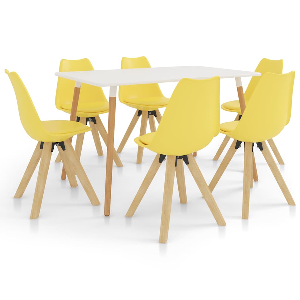 Σετ Τραπεζαρίας 7 Τεμαχίων Κίτρινο