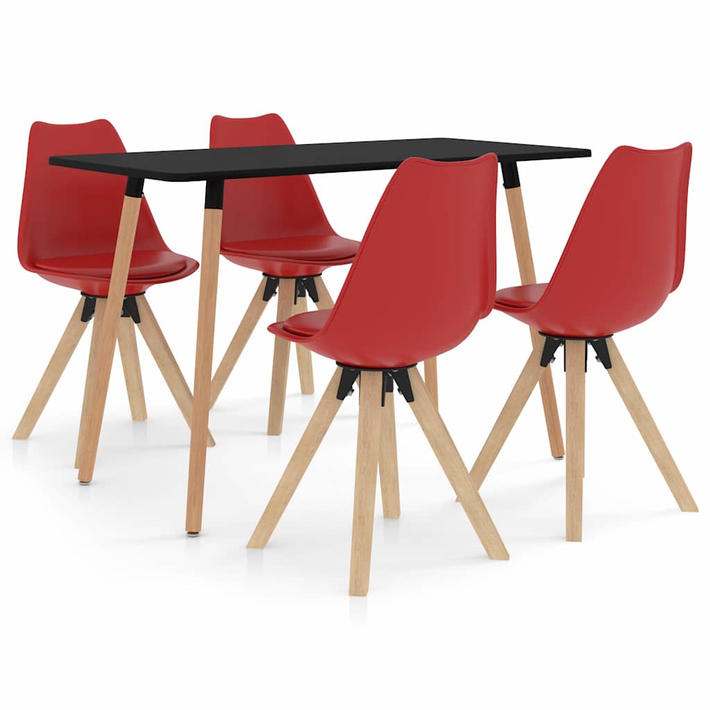 Σετ Τραπεζαρίας 5 Τεμαχίων Κόκκινο