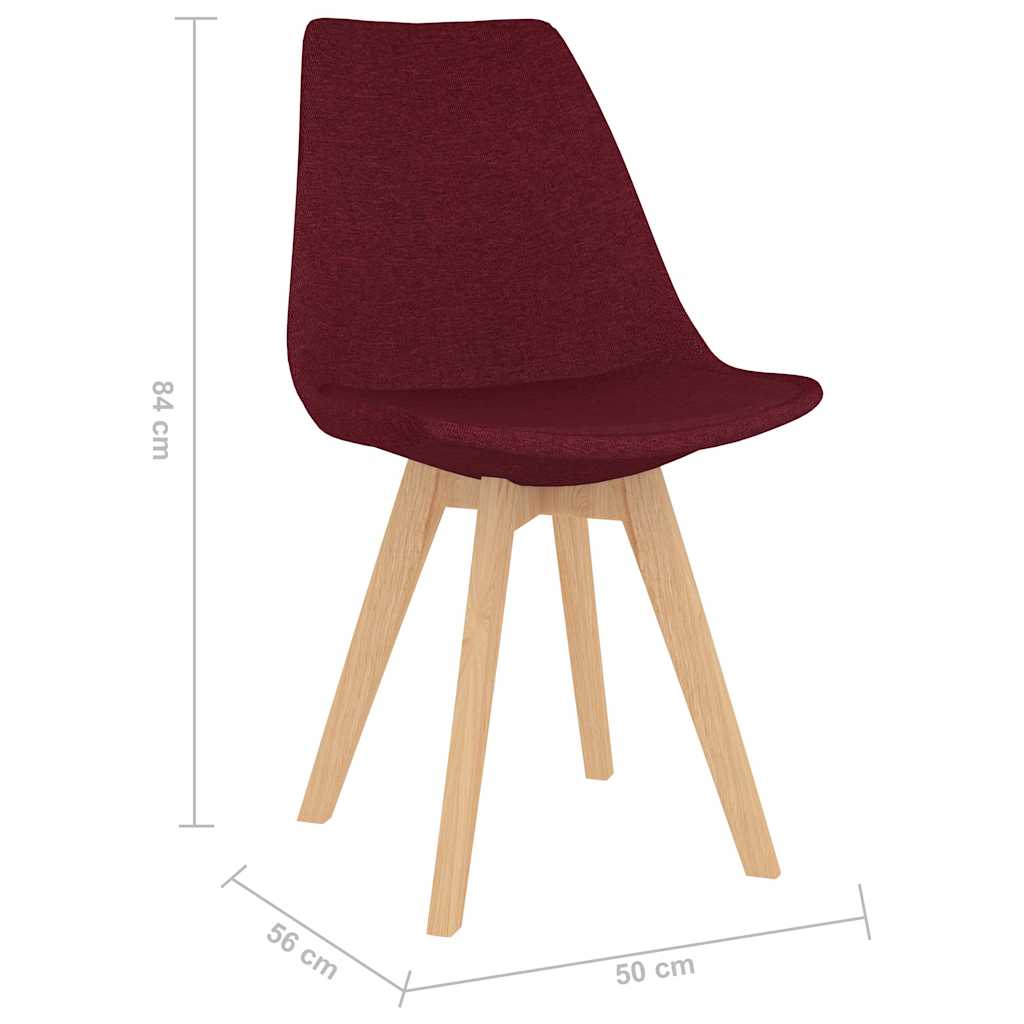 3057272  7 Piece Dining Set Wine Red   (287243+3x324169)