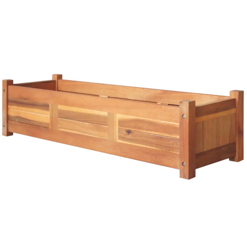 Ζαρντινιέρες Υπερυψωμένες 2 τεμ. 100x30x25 εκ. από Ξύλο Ακακίας - PAKOBAZAAR