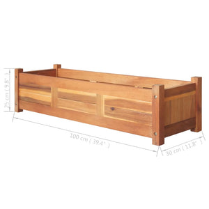 Ζαρντινιέρες Υπερυψωμένες 2 τεμ. 100x30x25 εκ. από Ξύλο Ακακίας - PAKOBAZAAR