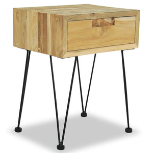 Κομοδίνα 2 τεμ. 40 x 30 x 50 εκ. από Μασίφ Ξύλο Teak - PAKOBAZAAR
