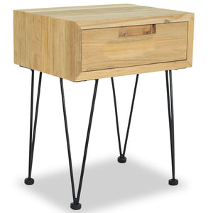 Κομοδίνα 2 τεμ. 40 x 30 x 50 εκ. από Μασίφ Ξύλο Teak - PAKOBAZAAR