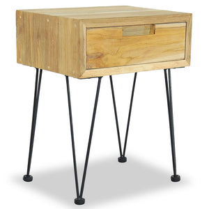 Κομοδίνα 2 τεμ. 40 x 30 x 50 εκ. από Μασίφ Ξύλο Teak - PAKOBAZAAR