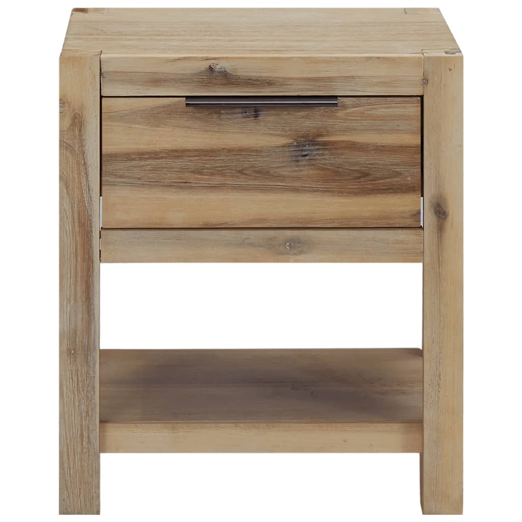 Κομοδίνα με Συρτάρια 2 Τεμ. 40x30x48 εκ. από Μασίφ Ξύλο Ακακίας - PAKOBAZAAR