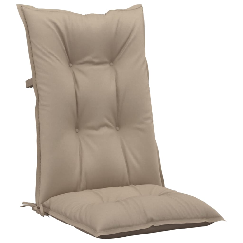 Μαξιλάρια Καρέκλας Κήπου Πλάτη 2τεμ Taupe 120x50x7 εκ. Ύφασμα