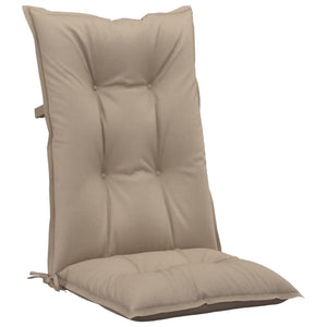 Μαξιλάρια Καρέκλας Κήπου Πλάτη 2τεμ Taupe 120x50x7 εκ. Ύφασμα