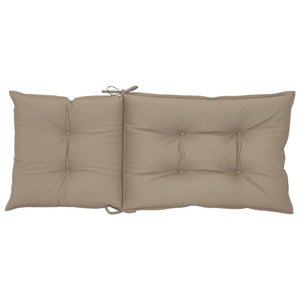 Μαξιλάρια Καρέκλας Κήπου Πλάτη 2τεμ Taupe 120x50x7 εκ. Ύφασμα
