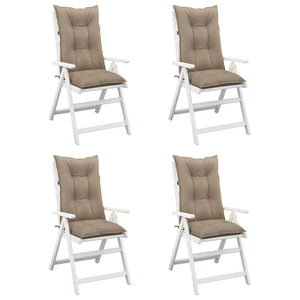 Μαξιλάρια Καρέκλας Κήπου Πλάτη 4τεμ Taupe 120x50x7 εκ. Ύφασμα