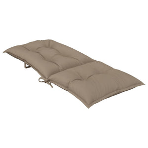 Μαξιλάρια Καρέκλας Κήπου Πλάτη 4τεμ Taupe 120x50x7 εκ. Ύφασμα