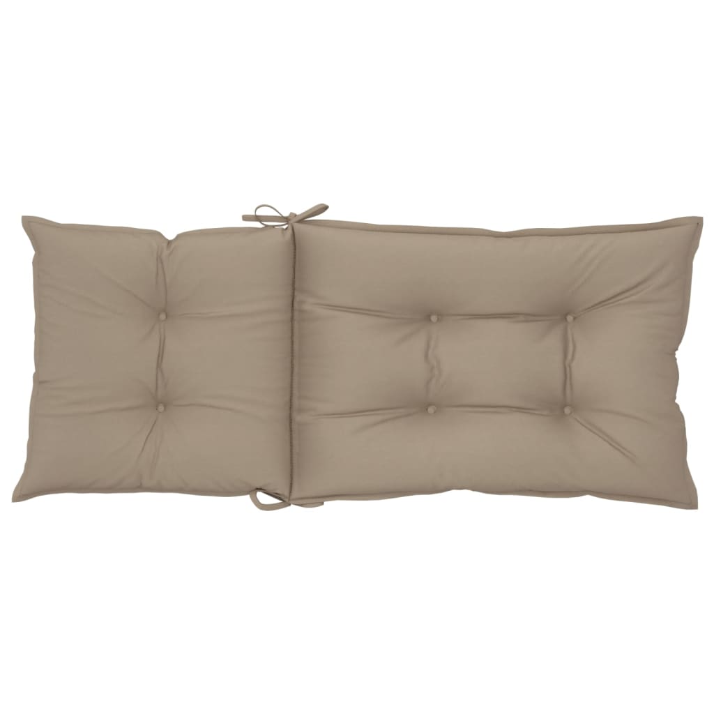 Μαξιλάρια Καρέκλας Κήπου Πλάτη 4τεμ Taupe 120x50x7 εκ. Ύφασμα