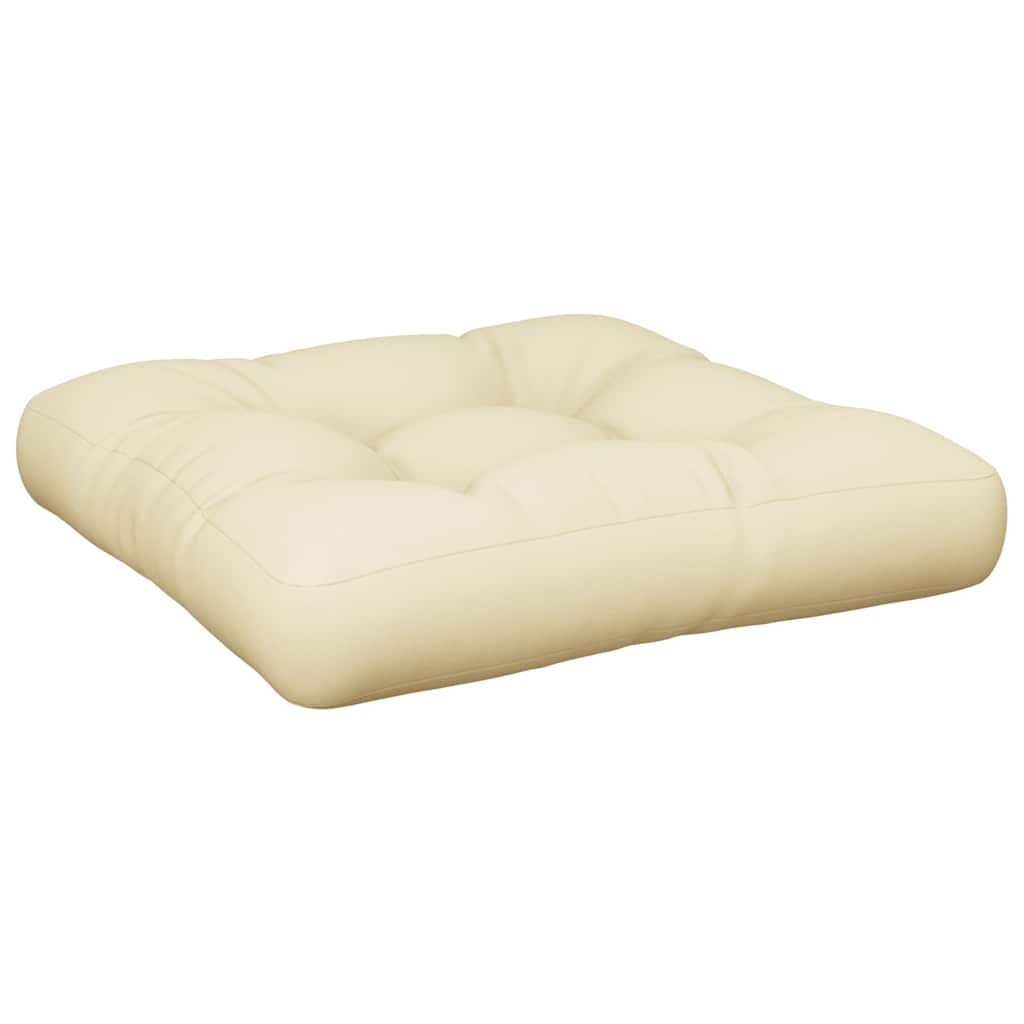 Μαξιλάρι Παλέτας Κρεμ 60 x 60 x 12 εκ. Υφασμάτινο - Pakobazaar