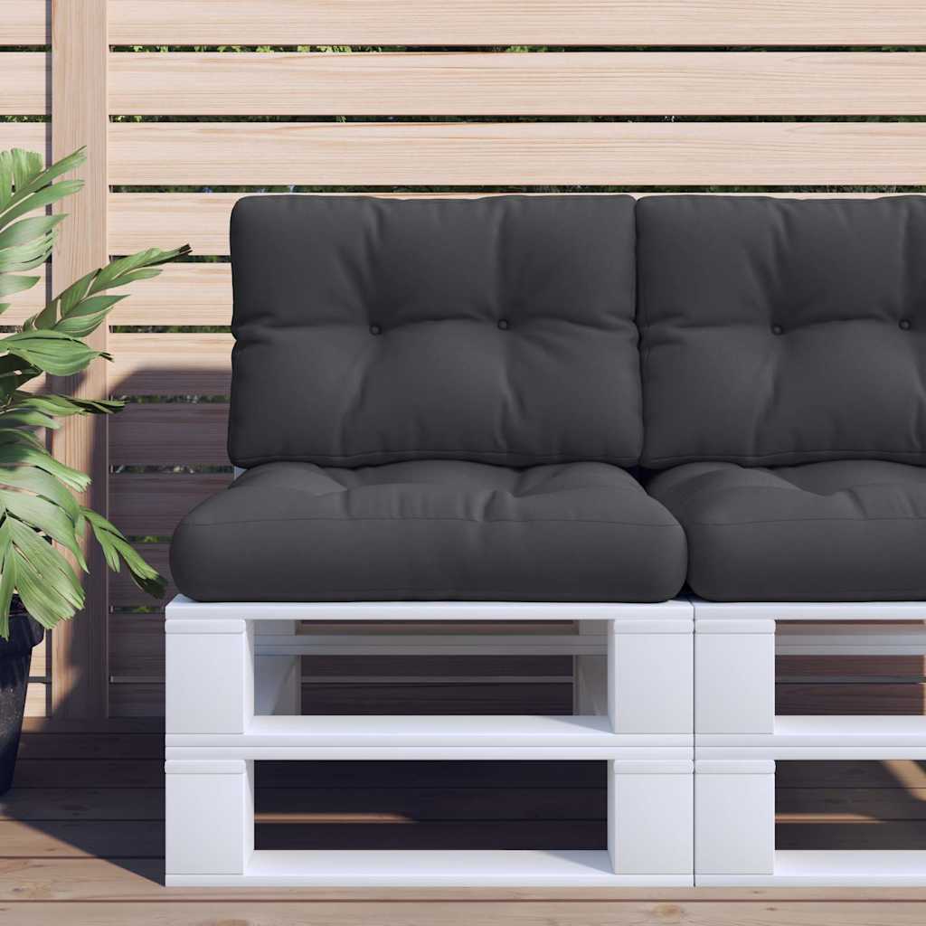 Μαξιλάρι Παλέτας Μαύρο 50 x 40 x 12 εκ. Υφασμάτινο - Pakobazaar