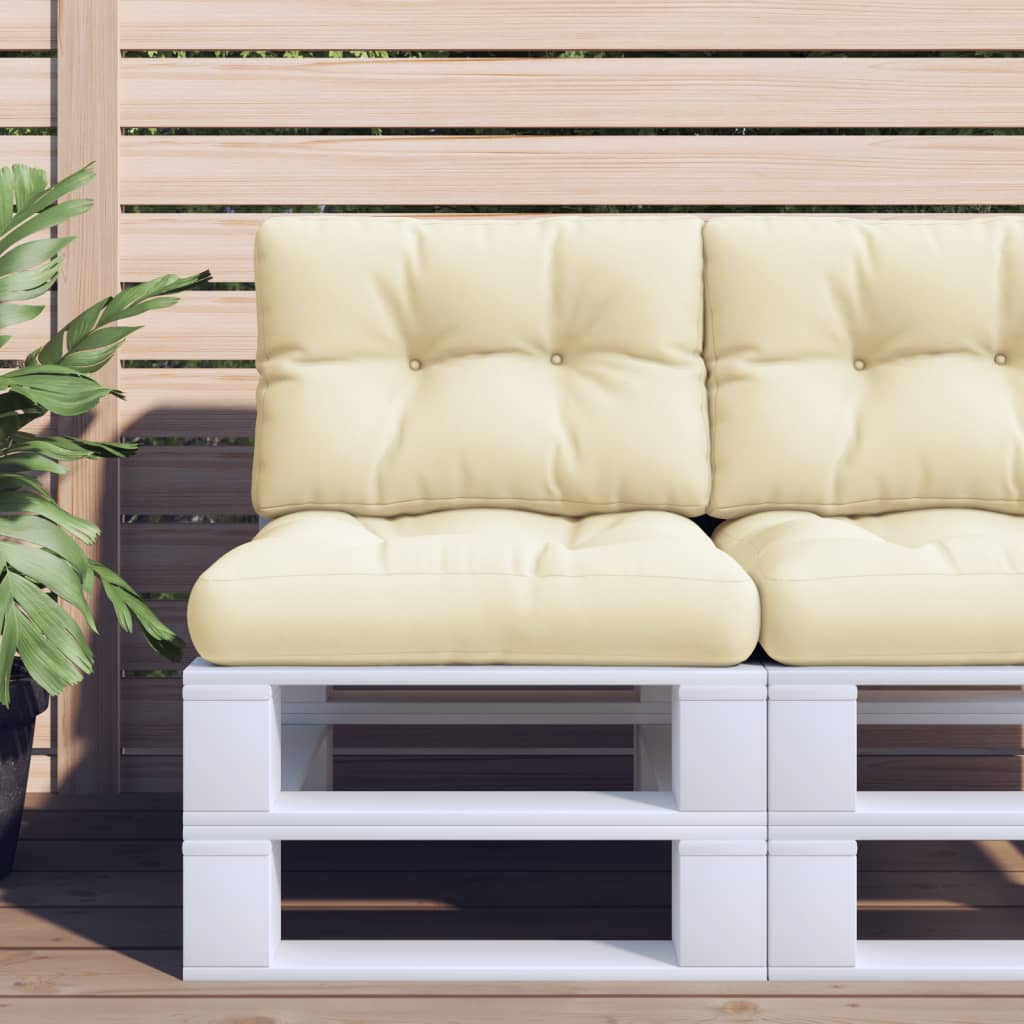 Μαξιλάρι Παλέτας Κρεμ 60 x 40 x 12 εκ. Υφασμάτινο - Pakobazaar