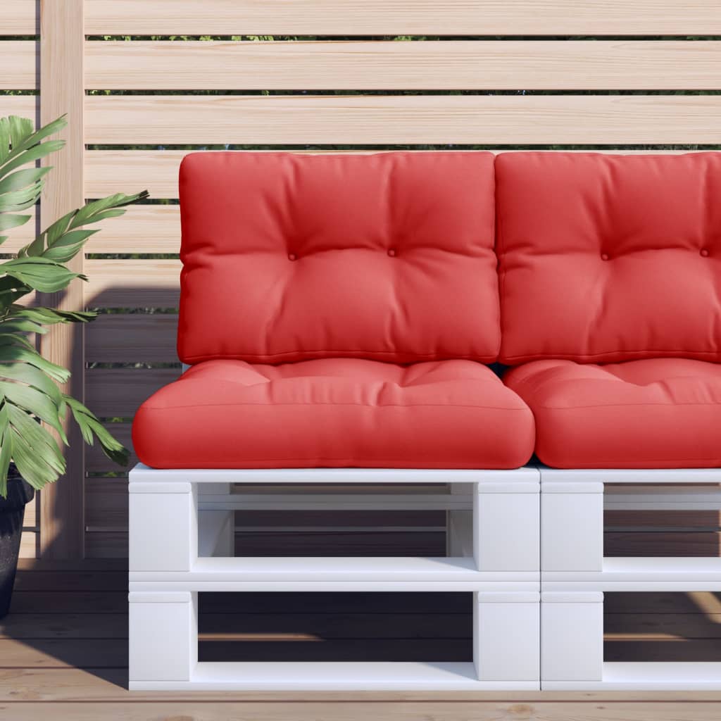 Μαξιλάρι Παλέτας Κόκκινο Γκρι 60 x 40 x 12 εκ. Υφασμάτινο