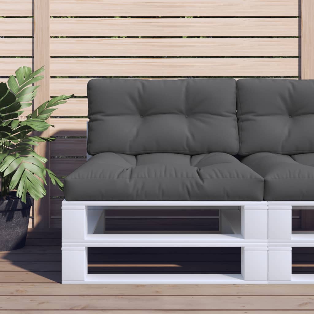 Μαξιλάρι Παλέτας Ανθρακί 70 x 40 x 12 εκ. Υφασμάτινο - Pakobazaar