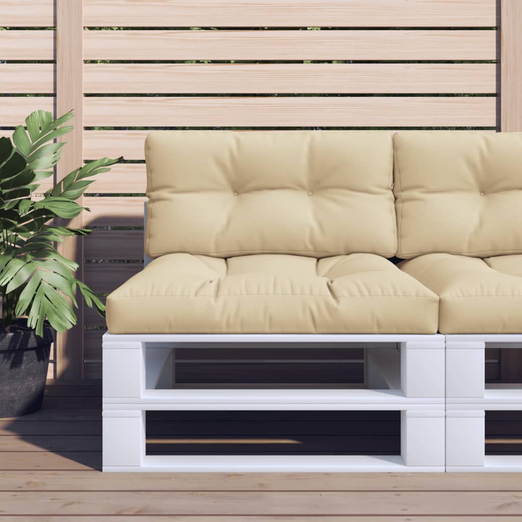 Μαξιλάρι Παλέτας Μπεζ 70 x 40 x 12 εκ. Υφασμάτινο - Pakobazaar