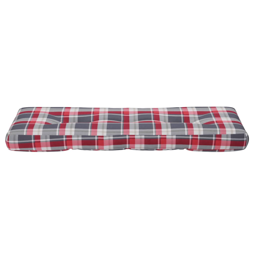 Μαξιλάρι Παλέτας Κόκκινο Καρό 120 x 40 x 12 εκ. Υφασμάτινο - Pakobazaar