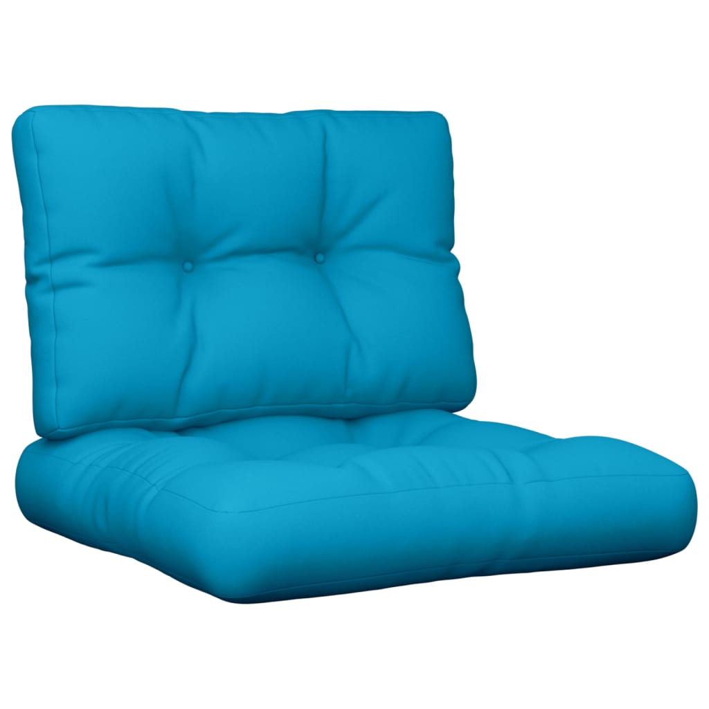 Μαξιλάρια Παλέτας 2 τεμ. Μπλε Υφασμάτινα