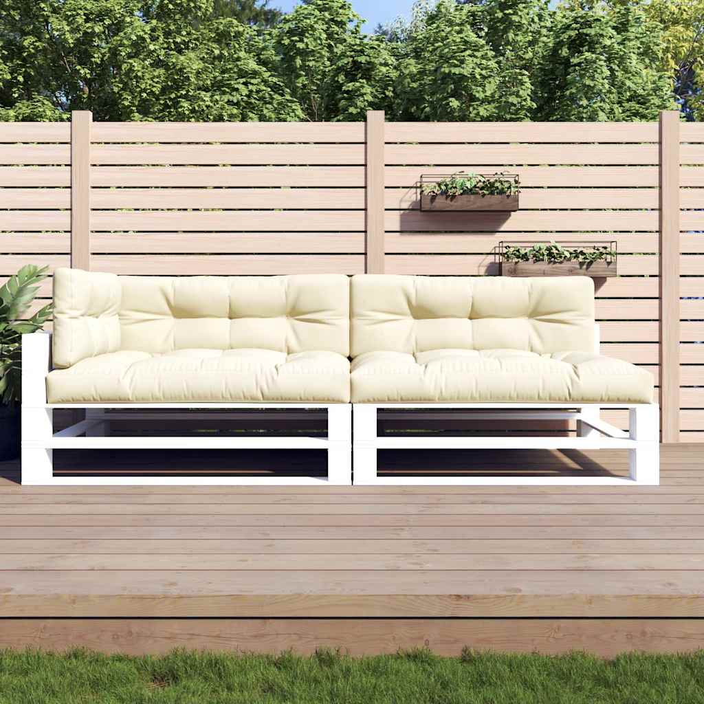 Μαξιλάρια Παλέτας 5 τεμ. Κρεμ Υφασμάτινα