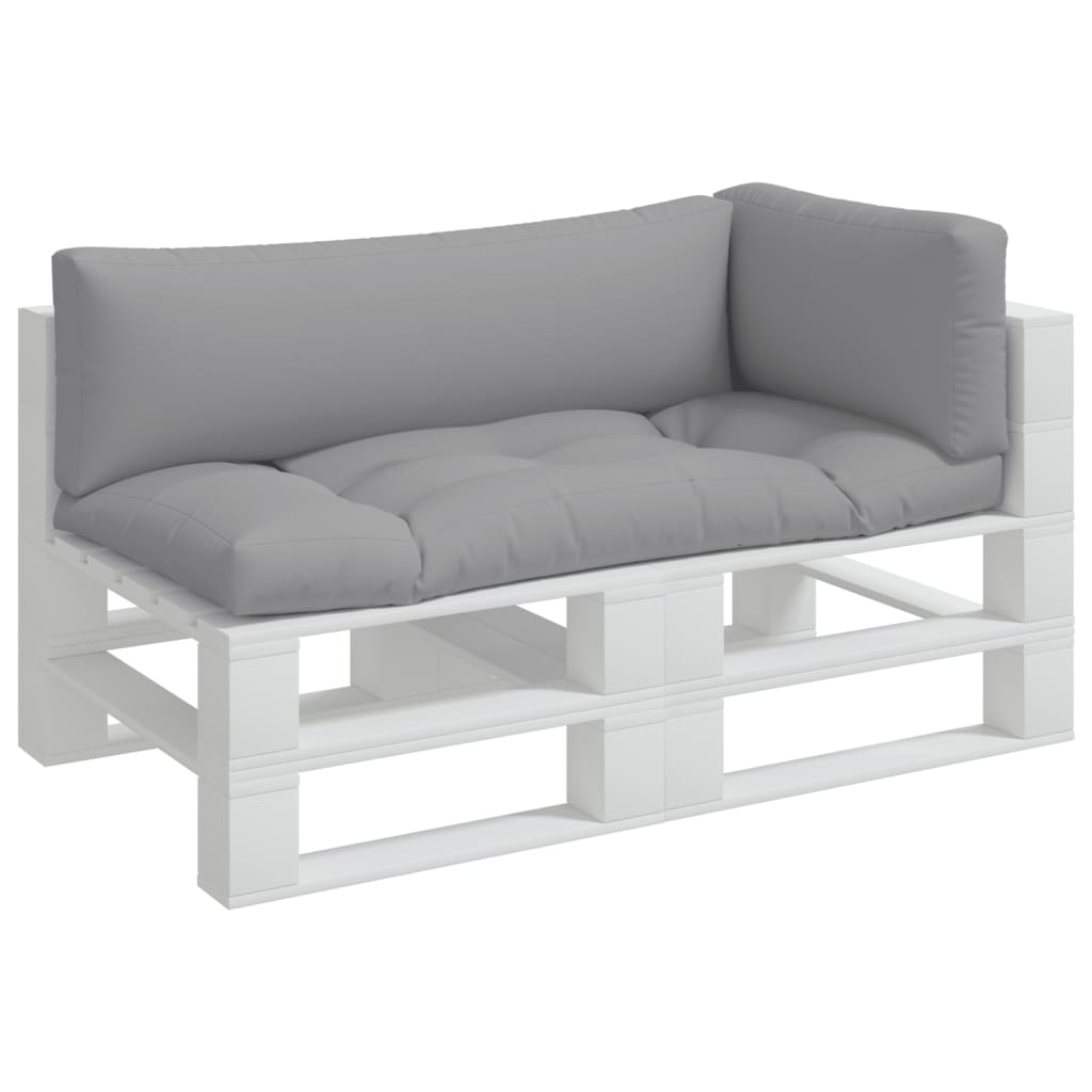 Μαξιλάρια Παλέτας 3 τεμ. Γκρι Υφασμάτινα