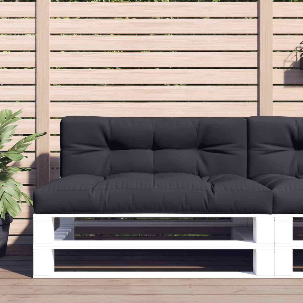 Μαξιλάρι Παλέτας Μαύρο 120 x 40 x 12 εκ. Υφασμάτινο - Pakobazaar