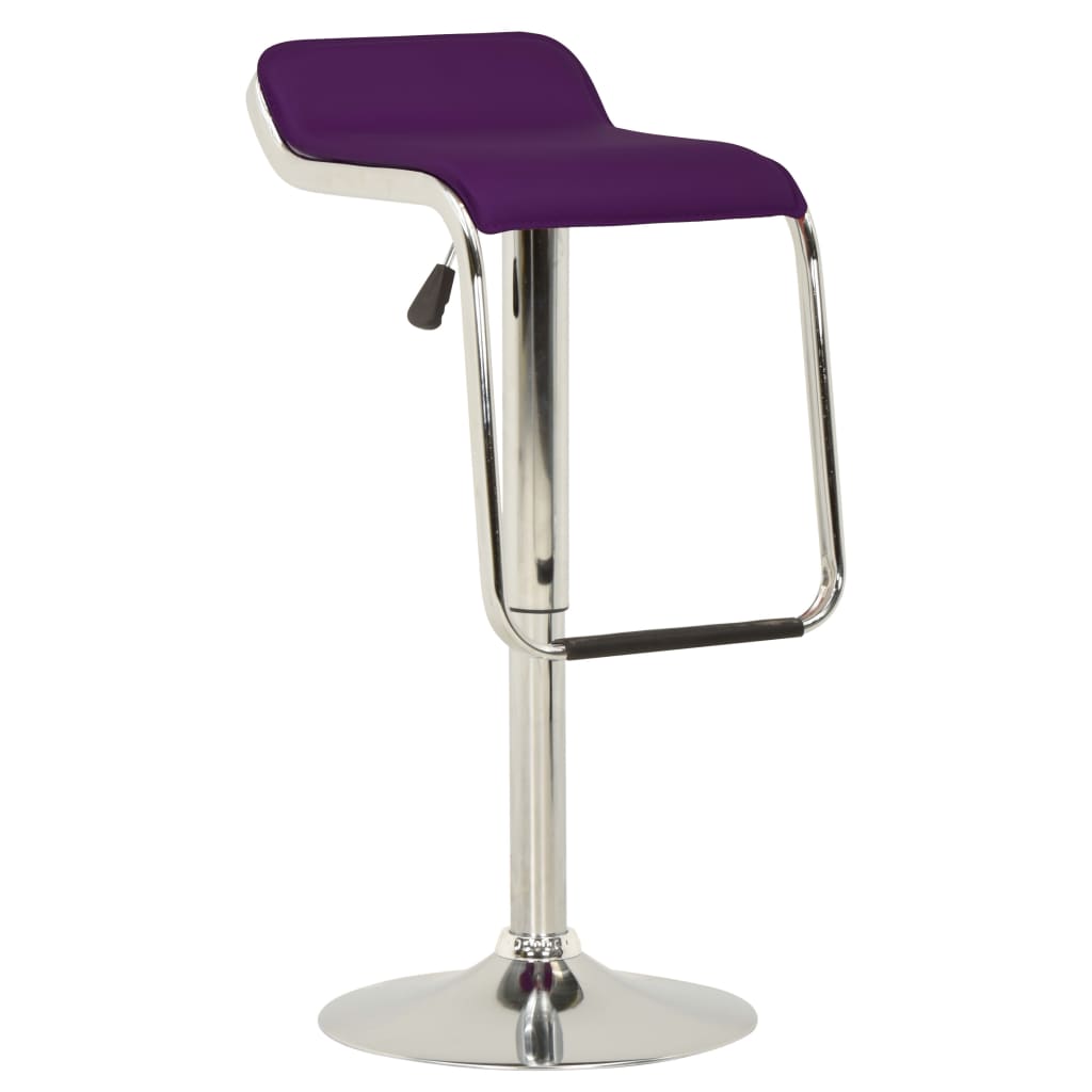 323374  Bar Stools 2 pcs Purple Fabric and Bentwood