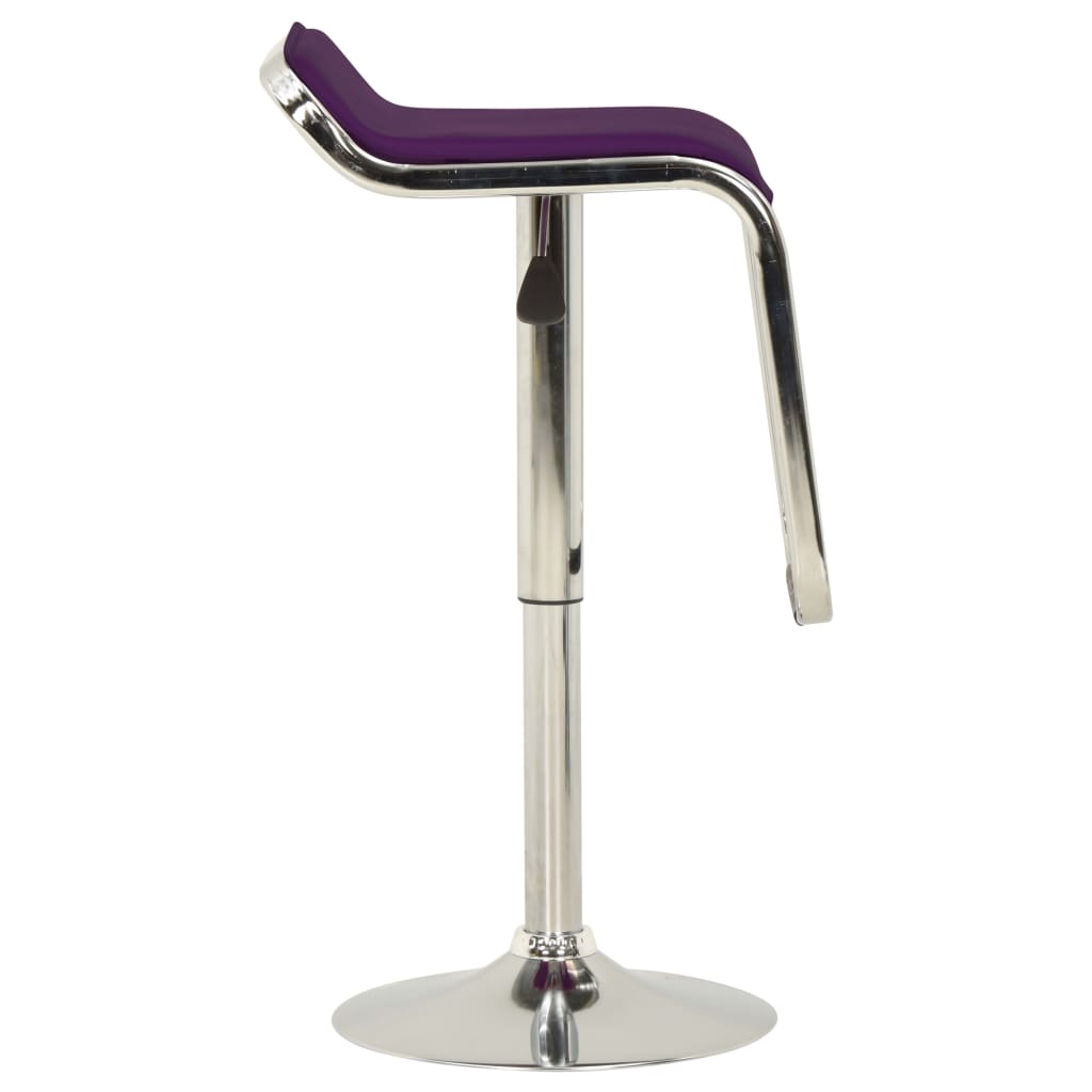 323374  Bar Stools 2 pcs Purple Fabric and Bentwood