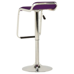 323374  Bar Stools 2 pcs Purple Fabric and Bentwood