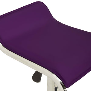 323374  Bar Stools 2 pcs Purple Fabric and Bentwood
