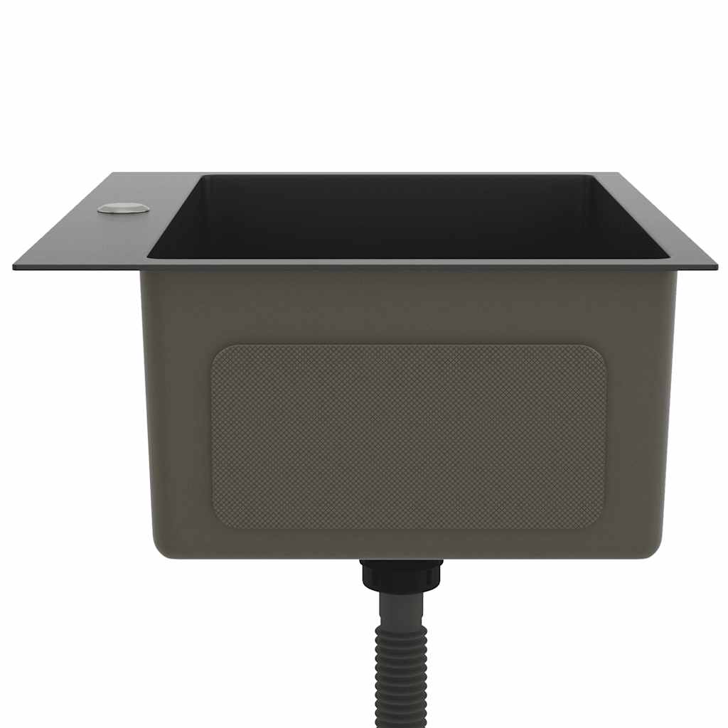 Νεροχύτης Κουζίνας Χειροποίητος Μαύρος από Ανοξείδωτο Ατσάλι - Pakobazaar