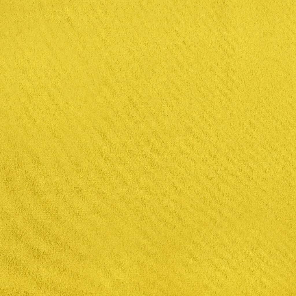 Καρέκλες Τραπεζαρίας 4 τεμ. Κίτρινο Μουσταρδί Βελούδινες