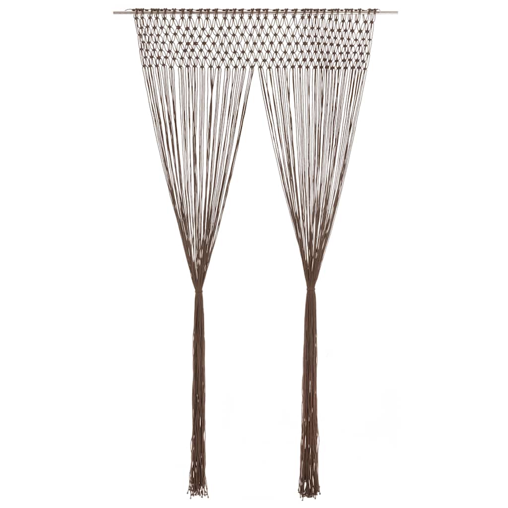 Κουρτίνα Μακραμέ Taupe 140 x 240 εκ. Βαμβακερή