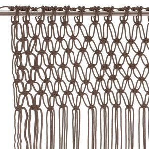Κουρτίνα Μακραμέ Taupe 140 x 240 εκ. Βαμβακερή