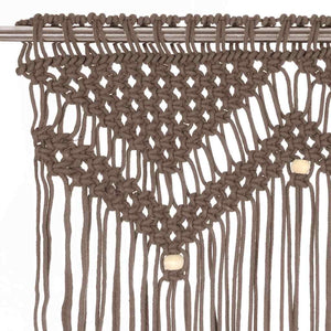 Κουρτίνα Μακραμέ Taupe 140 x 240 εκ. Βαμβακερή