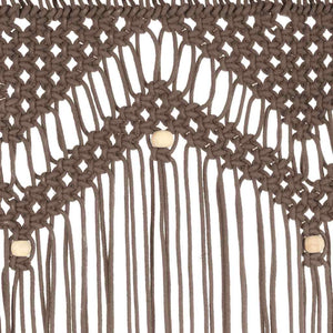 Κουρτίνα Μακραμέ Taupe 140 x 240 εκ. Βαμβακερή