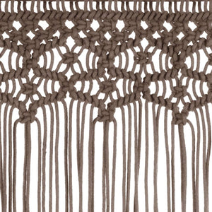 Κουρτίνα Μακραμέ Taupe 140 x 240 εκ. Βαμβακερή