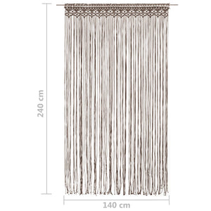 Κουρτίνα Μακραμέ Taupe 140 x 240 εκ. Βαμβακερή