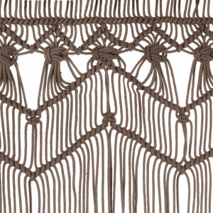 Κουρτίνα Μακραμέ Taupe 140 x 240 εκ. Βαμβακερή