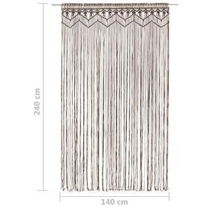 Κουρτίνα Μακραμέ Taupe 140 x 240 εκ. Βαμβακερή