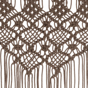 Κουρτίνα Μακραμέ Taupe 140 x 240 εκ. Βαμβακερή