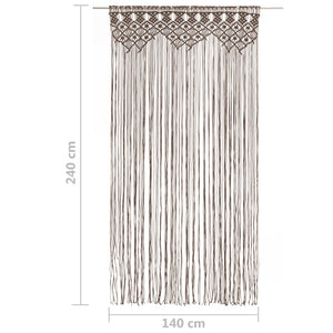 Κουρτίνα Μακραμέ Taupe 140 x 240 εκ. Βαμβακερή