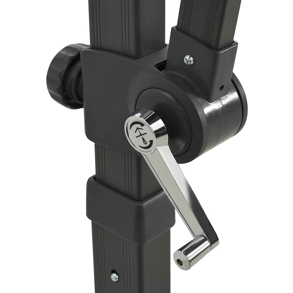 Ομπρέλα Κρεμαστή Κήπου με Ιστό και LED Μπορντό 300 εκ.